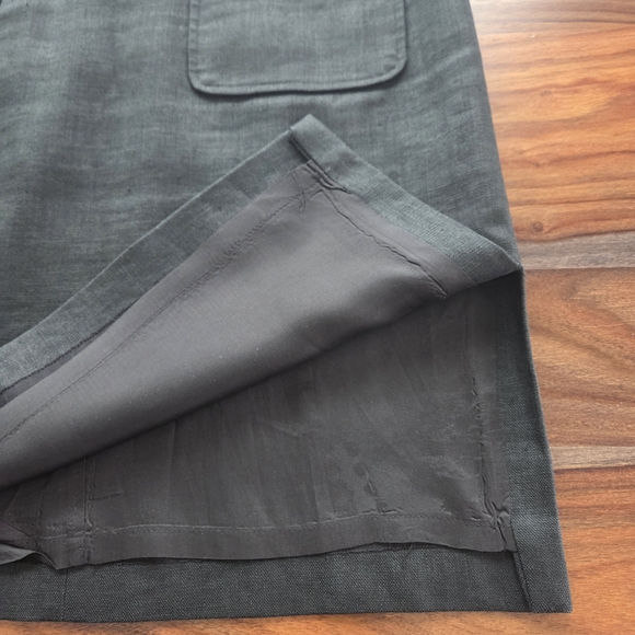 100% Linen Classic Black Sleeveless Dress Donna Morgan Size 4 - Picture 8 of 15